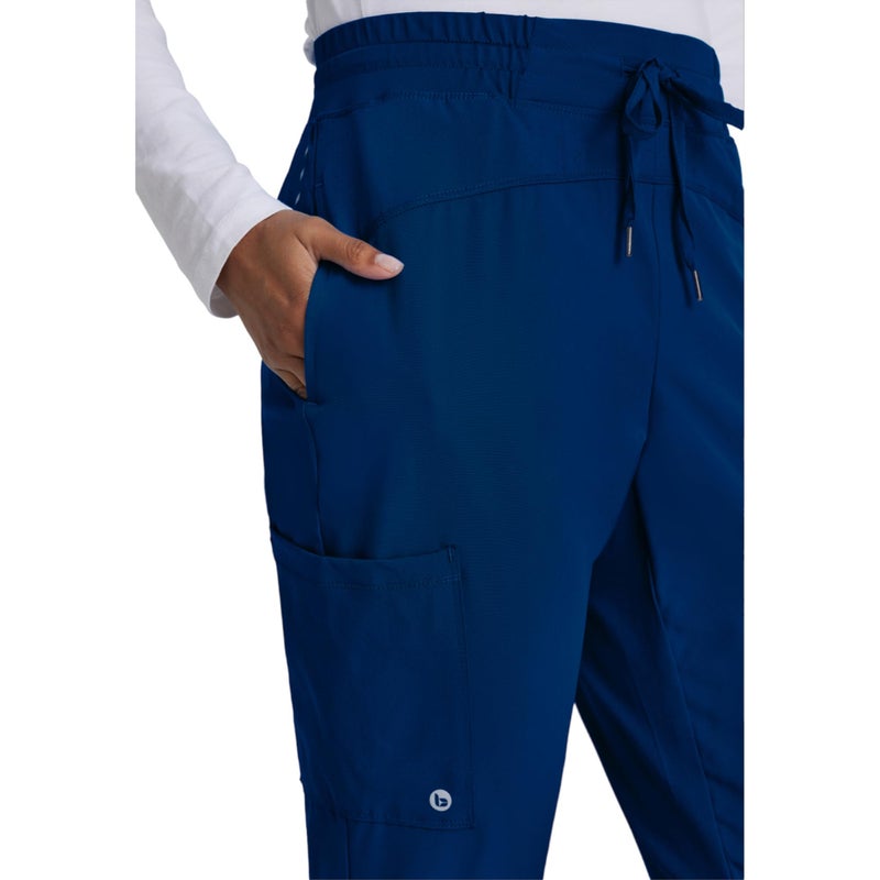 BARCO One Boost Classic Fit Scrub Jogger for Women â€“ Indigo, 3-Pocket Mid-Rise Pants w/ 360 Spandex Stretch, Moisture Wicking, Anti-Static and Quick-Shed â€“ Large, Regular Fit - Image 2